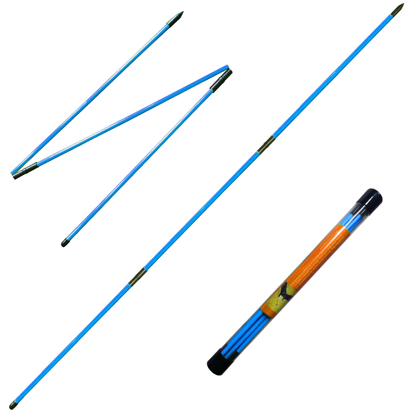 48-inch Collapsible Golf Alignment Sticks (2-Pack) - Portable Golf Training Aid for Aiming, Putting & Swing Practice | Posture Corrector with Tube Case | Perfect for Driving Range & Backyard Drills