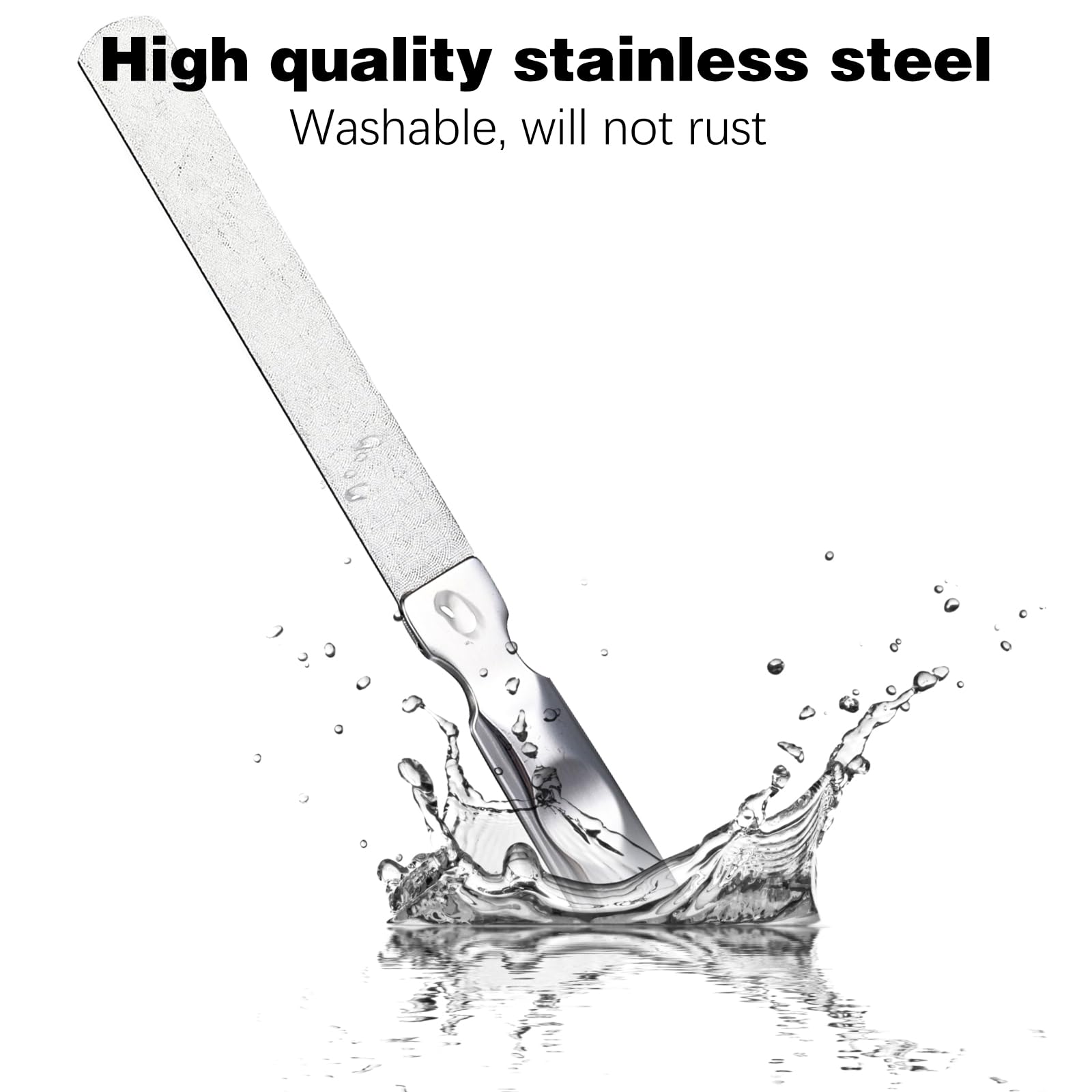 Professional Stainless Steel Nail File for Natural Nails - Double Sided Anti-Slip Nail Filer with PU Leather Case | Perfect for Manicures, Pedicures & At-Home Nail Care