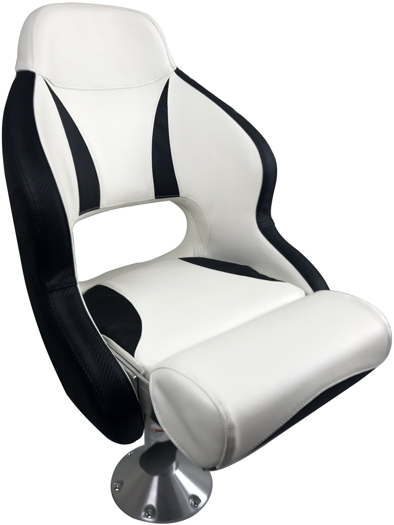 Axis H52 Flip Up Compact Seat White/Black - Space Saving Folding Chair for Small Apartments, RVs, and Outdoor Camping
