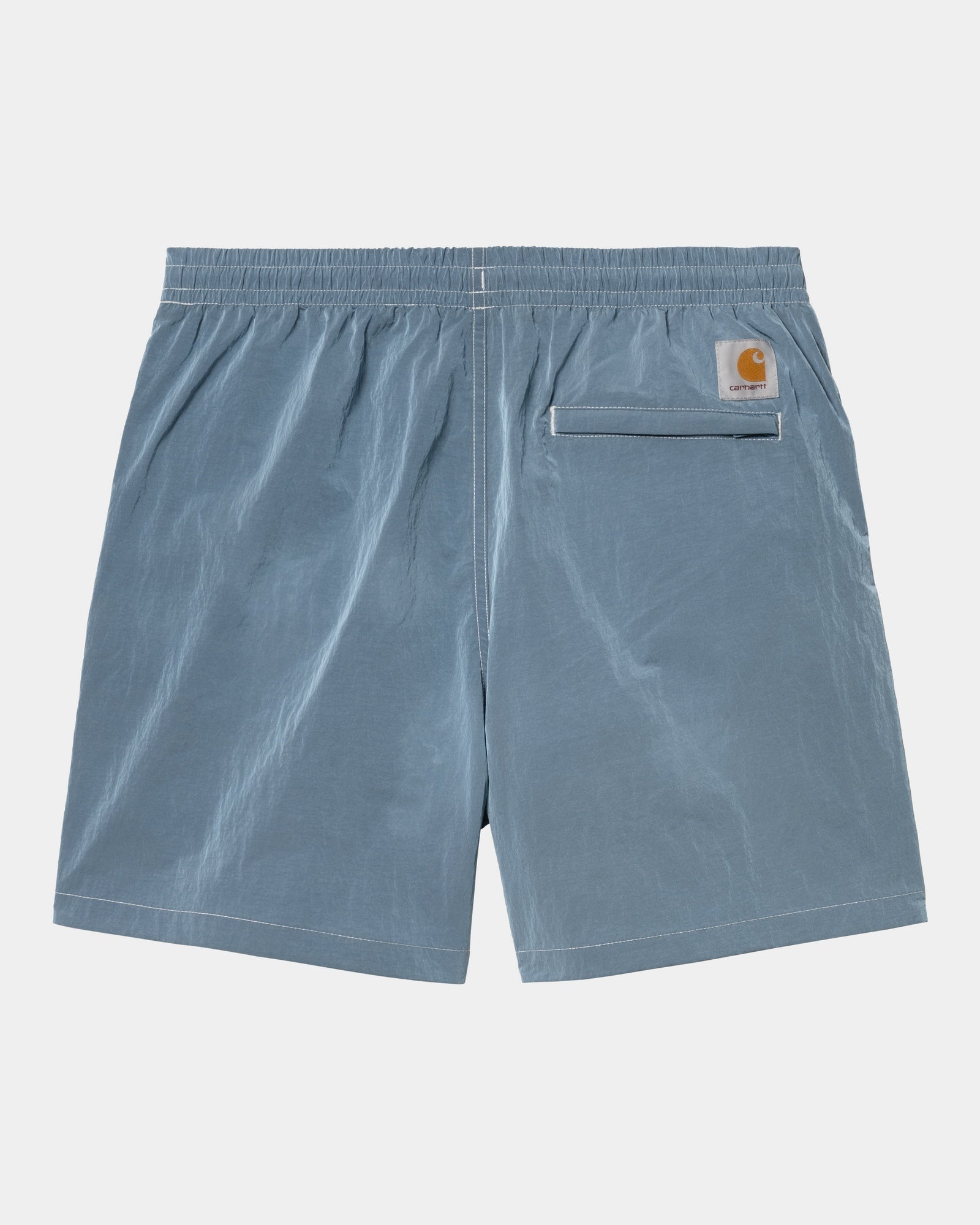 Canby Swim Trunks for Men - Quick Dry Clay Blue & White Striped Beach Shorts | Perfect for Pool, Beach Vacation & Summer Water Activities