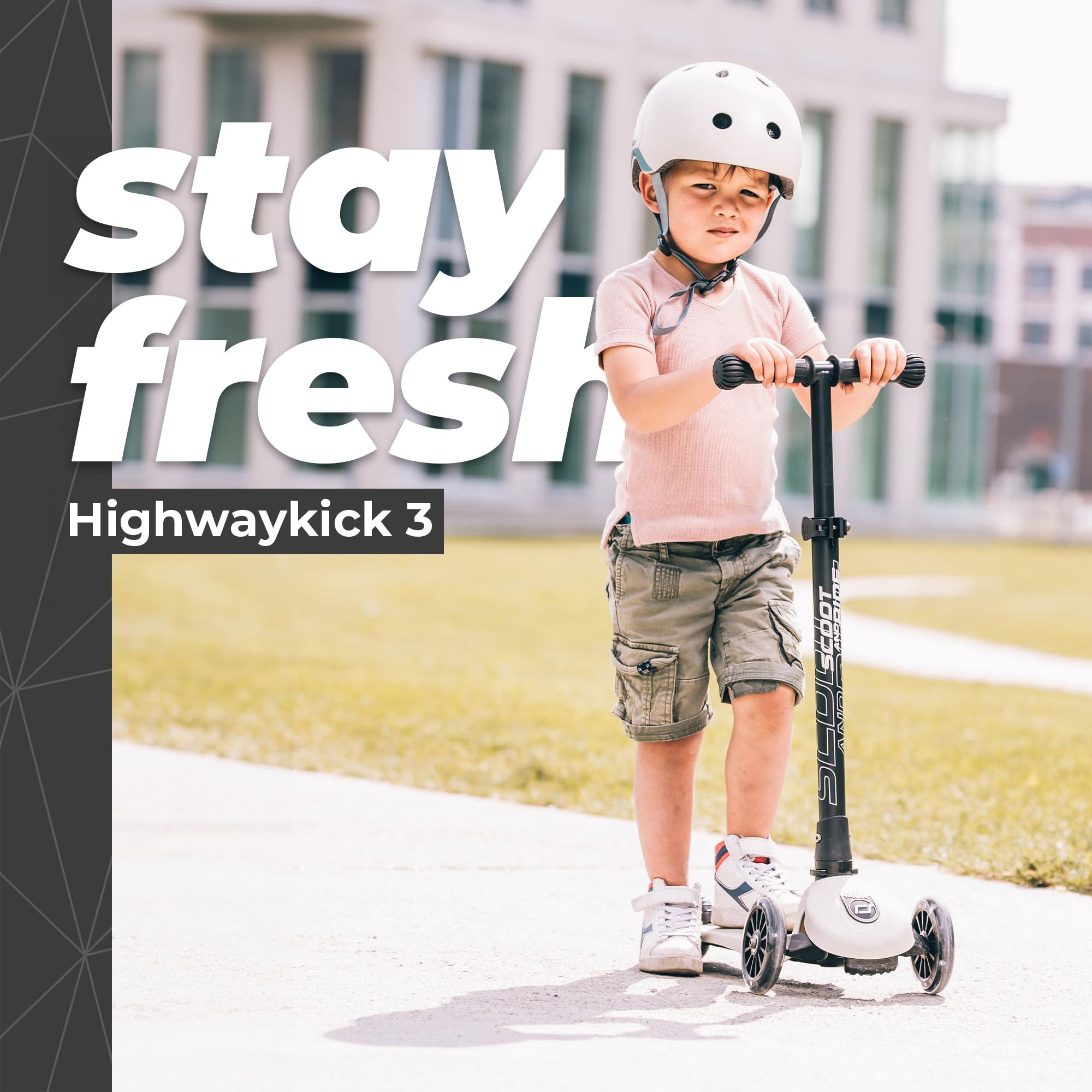 Best Scoot & Ride Stand-up Push Scooter for Toddlers - 3 Wheel Lightweight Kids Scooter with Adjustable Handlebar - Perfect for Outdoor Play, Park Rides & Learning Balance