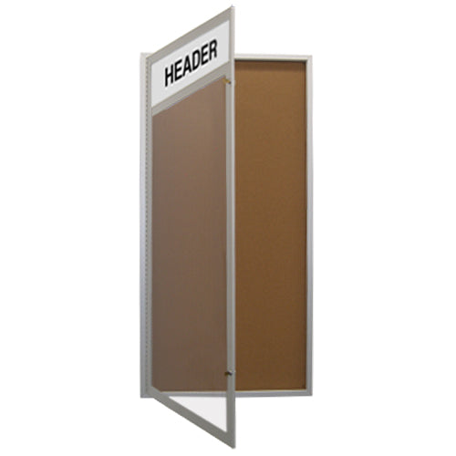 40x60 Large Outdoor Poster Display Case with Header - Single Door Weatherproof Sign Holder for Storefronts, Restaurants, and Events