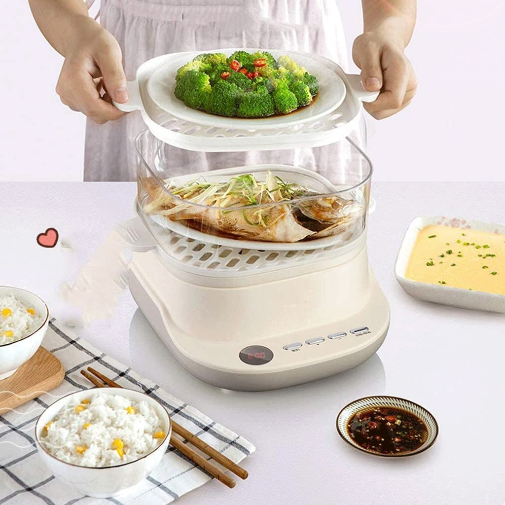 **Electric Food Steamer with Stackable Baskets – Fast Heating, Auto Shutoff & Stainless Steel Base – Perfect for Vegetables, Dumplings & Healthy Meals – Ideal for Home & Kitchen Use**
