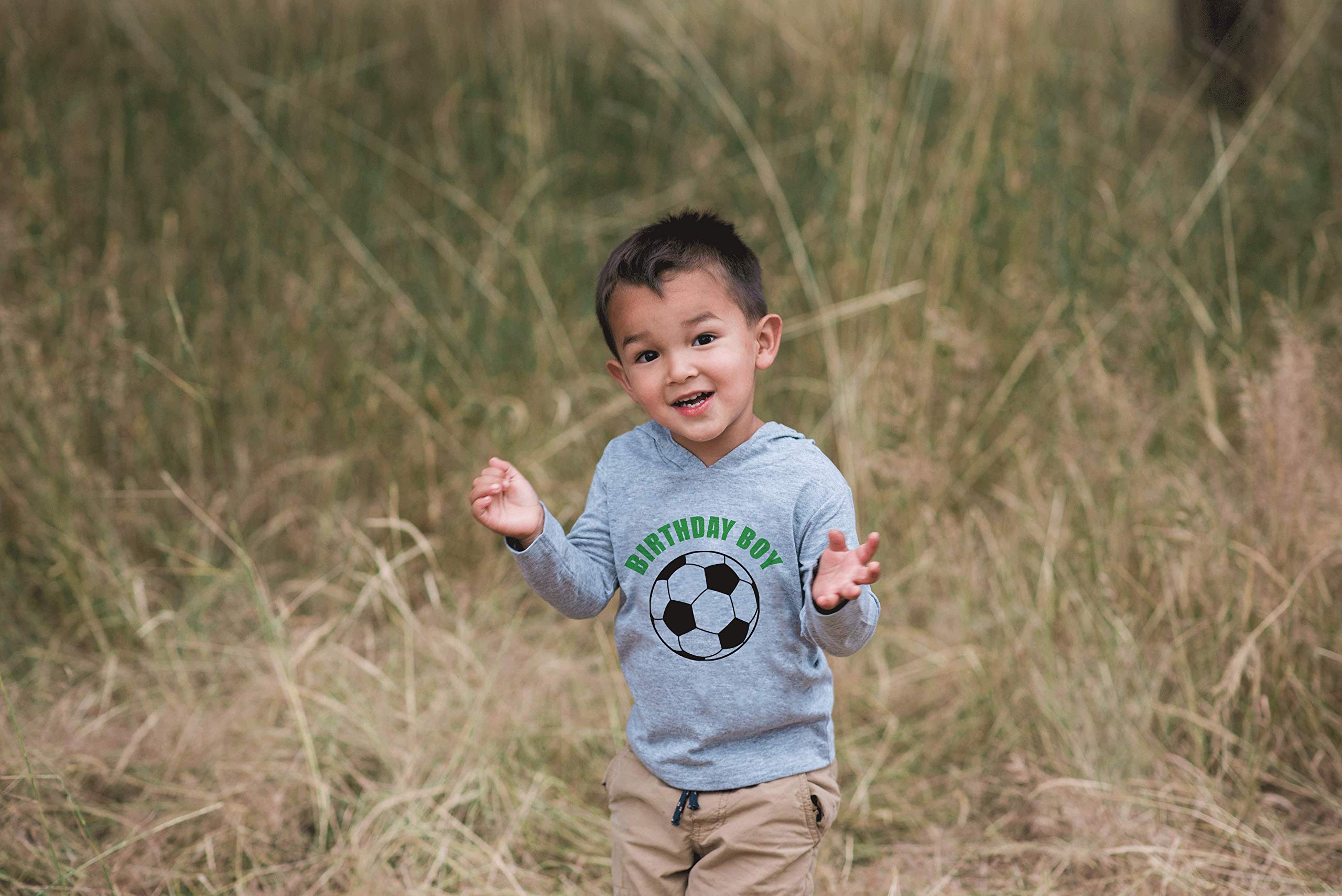 7 ate 9 Apparel Kids Birthday Soccer Hoodie - Comfortable Pullover for Boys & Girls - Perfect for Soccer Games, Birthday Parties & Casual Wear