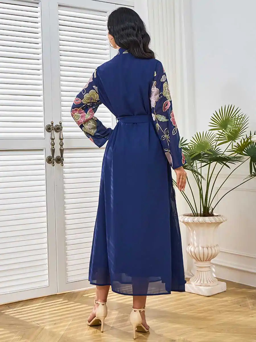 Elegant Eid Caftan Dress with Embroidery & Sequins - Women's Moroccan Kaftan #25216 for Special Occasions & Celebrations