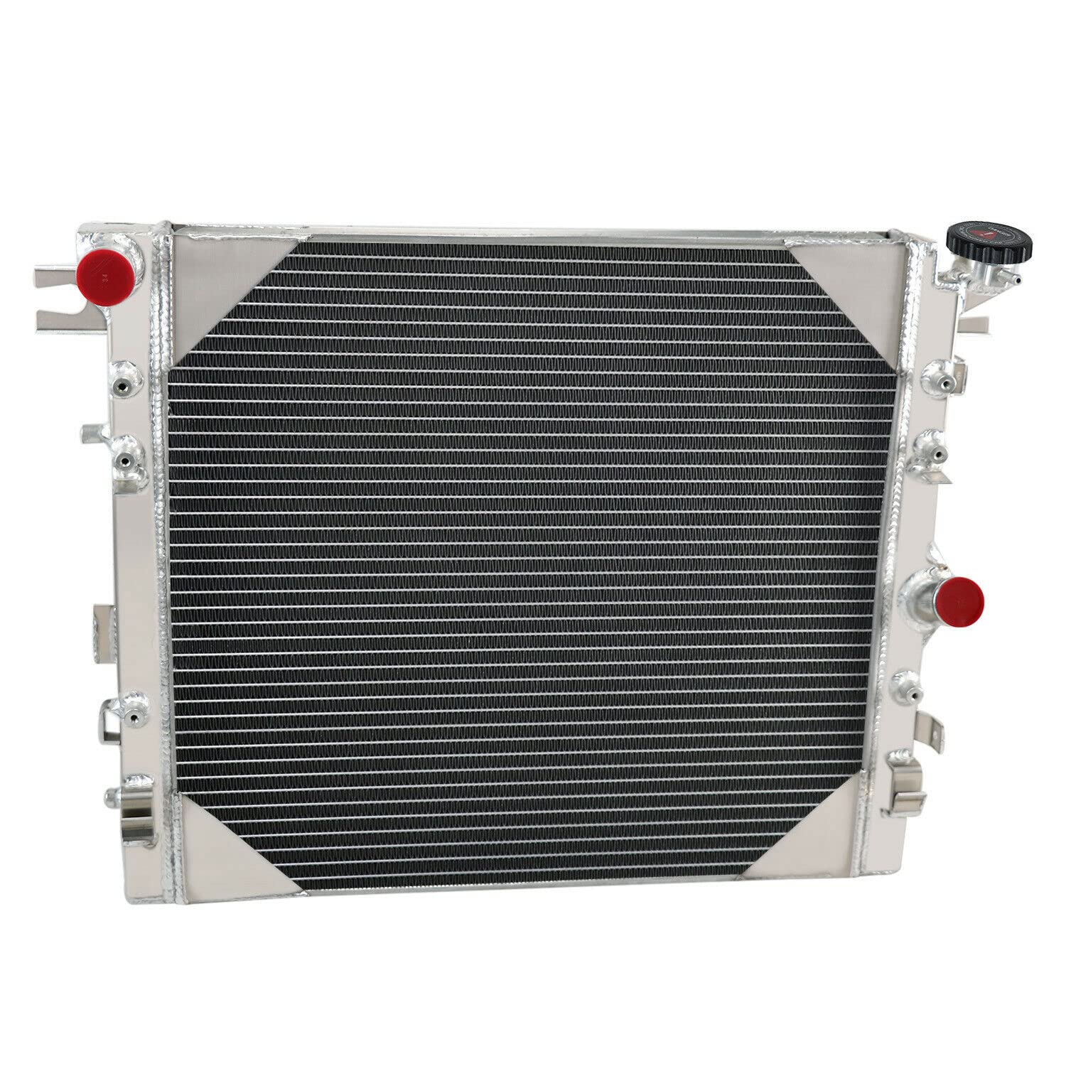 High-Performance Aluminum Radiator for 2007-2018 Jeep Wrangler JK 3.6L 3.8L V6 Gas Engine - 3 Row Core with Shroud Fan Relay Kit - Perfect for Off-Roading & Extreme Weather Conditions
