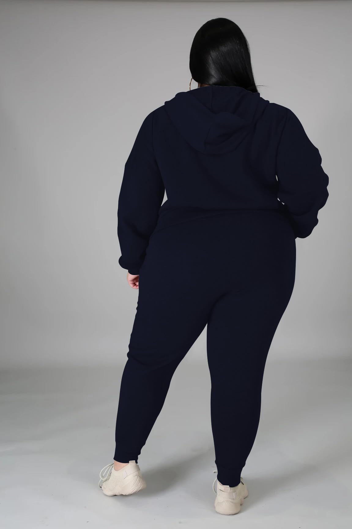YeGine Women's Plus Size Two Piece Sweatsuit Set - Casual Long Sleeve Tracksuit with Pockets | Lounge Wear, Workout Outfit & Street Style Fashion