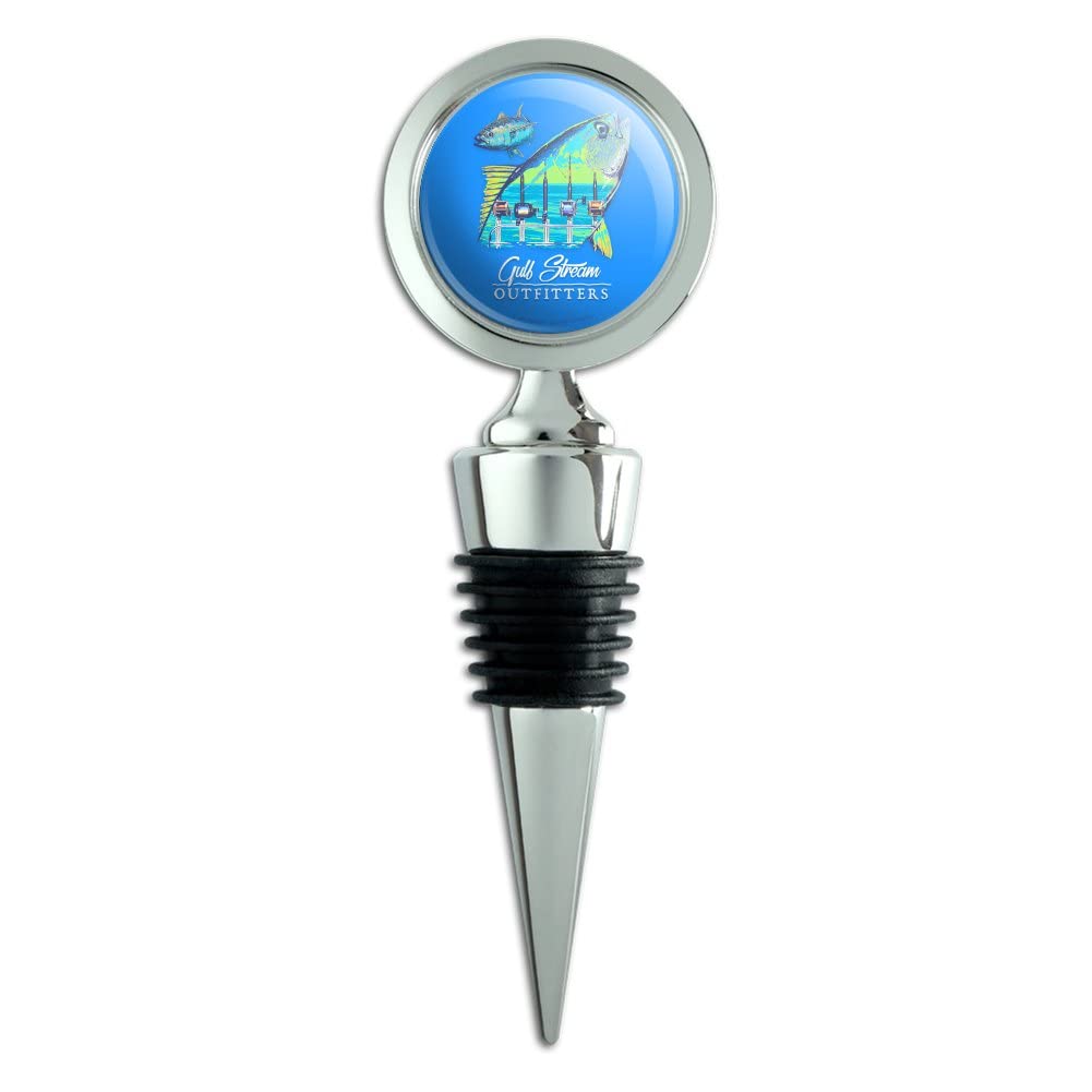 Premium Gulf Stream Outfitters Yellowfin Ahi Tuna Ocean Fishing Wine Bottle Stopper - Unique Fish-Shaped Cork for Wine Lovers & Anglers - Perfect for Beach Parties, Boat Trips & Gifts