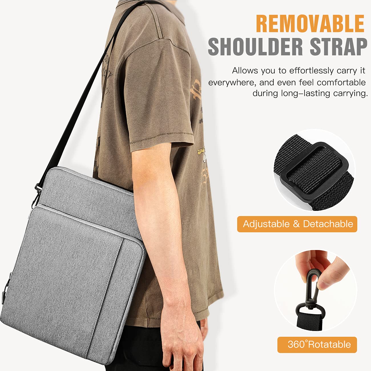 TiMOVO 13-14 Inch Laptop Sleeve Bag with Multiple Pockets - Compatible with MacBook Air/Pro M1/M2, iPad Pro/Air 13