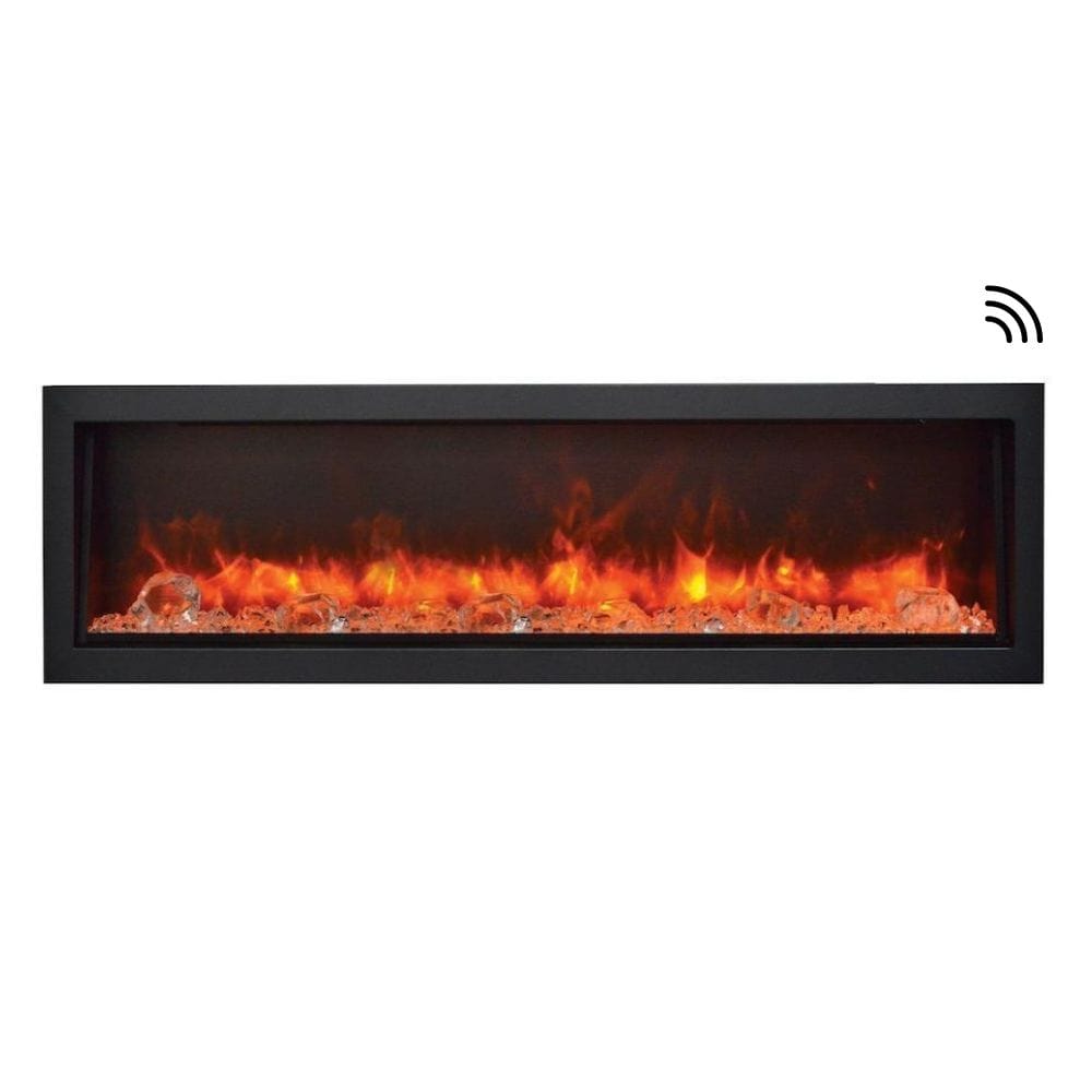Amantii Panorama DEEP 60 Inch Built-in Indoor/Outdoor Smart Electric Fireplace - Modern Heating Solution for Living Rooms, Patios & Bedrooms (BI 60 DEEP)