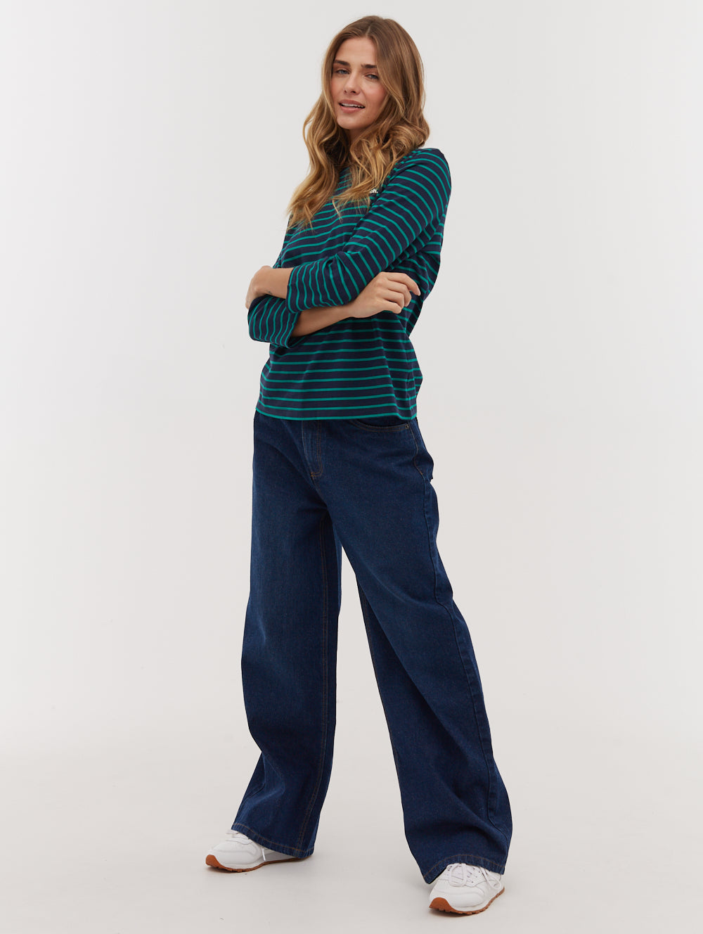 Maxina Women's High Waist Wide Leg Jeans - Comfortable Stretch Denim Pants for Casual Wear & Everyday Outfits