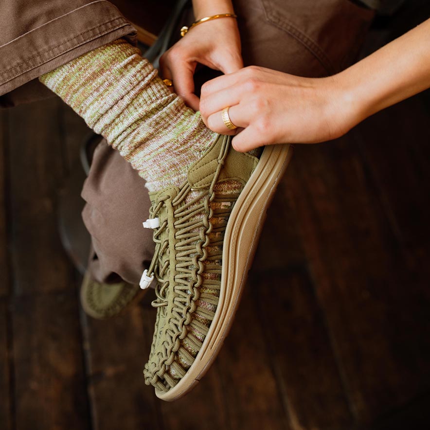 UNEEK Women's Comfortable Sneakers - Martini Olive/Safari Color | Lightweight Walking Shoes for Casual Wear, Travel & Outdoor Activities