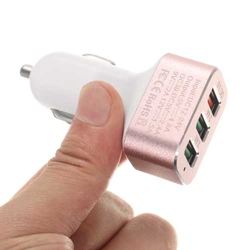 Bakeey 42W QC3.0 Fast Car Charger with 3 USB Ports - Compatible with iPhone X/8/8 Plus, Samsung S8/S7 - Perfect for Road Trips & Daily Commuting