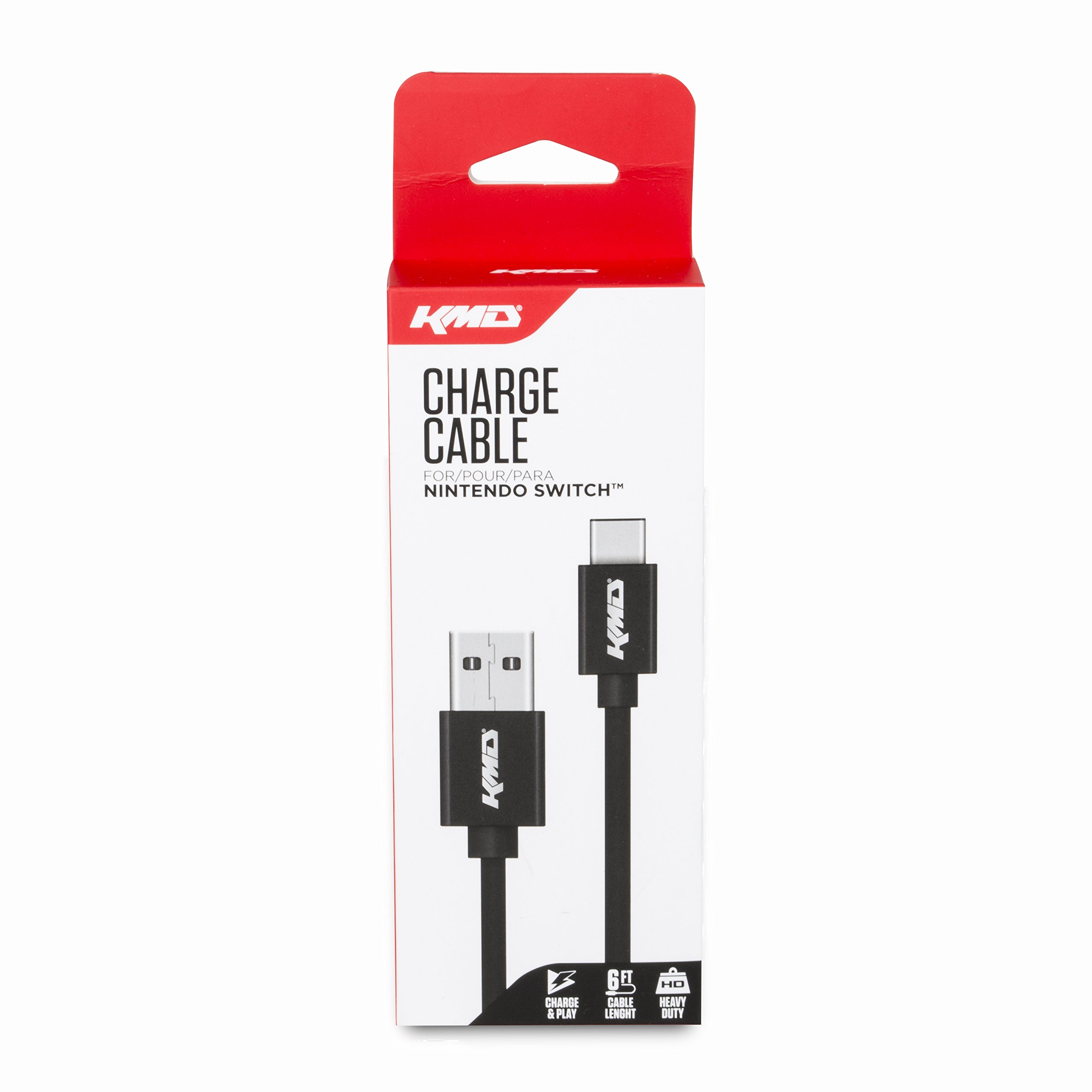 Premium KMD Nintendo Switch Charge Cable - Fast Charging USB-C Cable for Nintendo Switch, OLED & Lite | Perfect for Gaming at Home or Travel