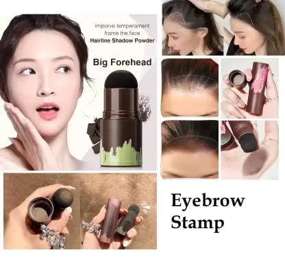 3-in-1 Hairline Powder Stick - Eyebrow Shaping & Root Touch Up Powder for Thicker Hair - Perfect for Daily Use, Travel & On-The-Go Touch Ups