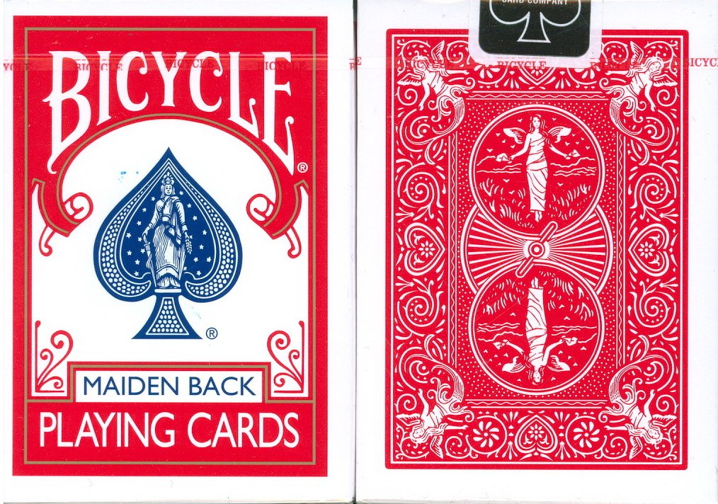 Vintage Bicycle Maiden Back Playing Cards - Classic Red Deck for Poker, Magic Tricks & Card Games | Perfect for Game Nights, Collectors & Cardistry