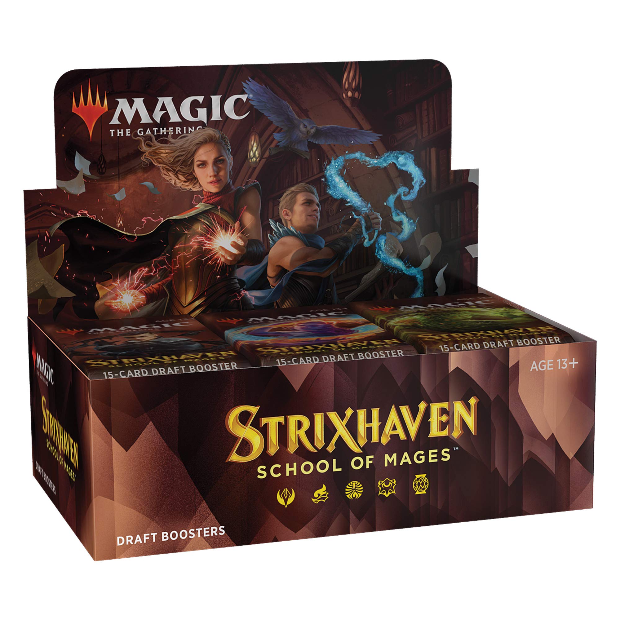 Magic: The Gathering Strixhaven Draft Booster Box - 36 Packs (540 Cards) | MTG Collectible Trading Card Game | Perfect for Draft Tournaments & Card Collectors