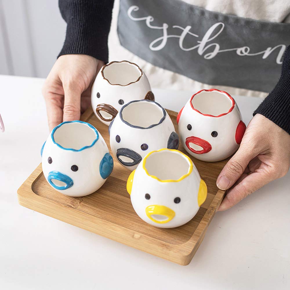 Premium Egg Yolk Separator - Cute Ceramic Chicken Design for Easy Egg White Separation | Automatic Baking Tool for Cakes, Cookies & Desserts | Upgrade Blue Chick Style | Perfect for Home Bakers & Cooking Enthusiasts