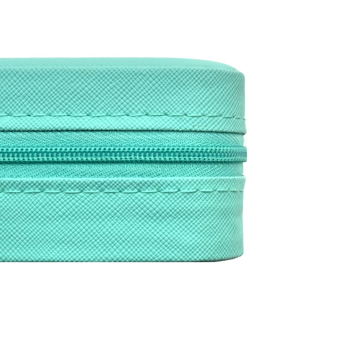 Mini Jewelry Travel Case - Small Portable Organizer & Display Storage Box for Rings, Earrings, Necklaces - Perfect for Travel, Gifts & Home Organization (Blue)