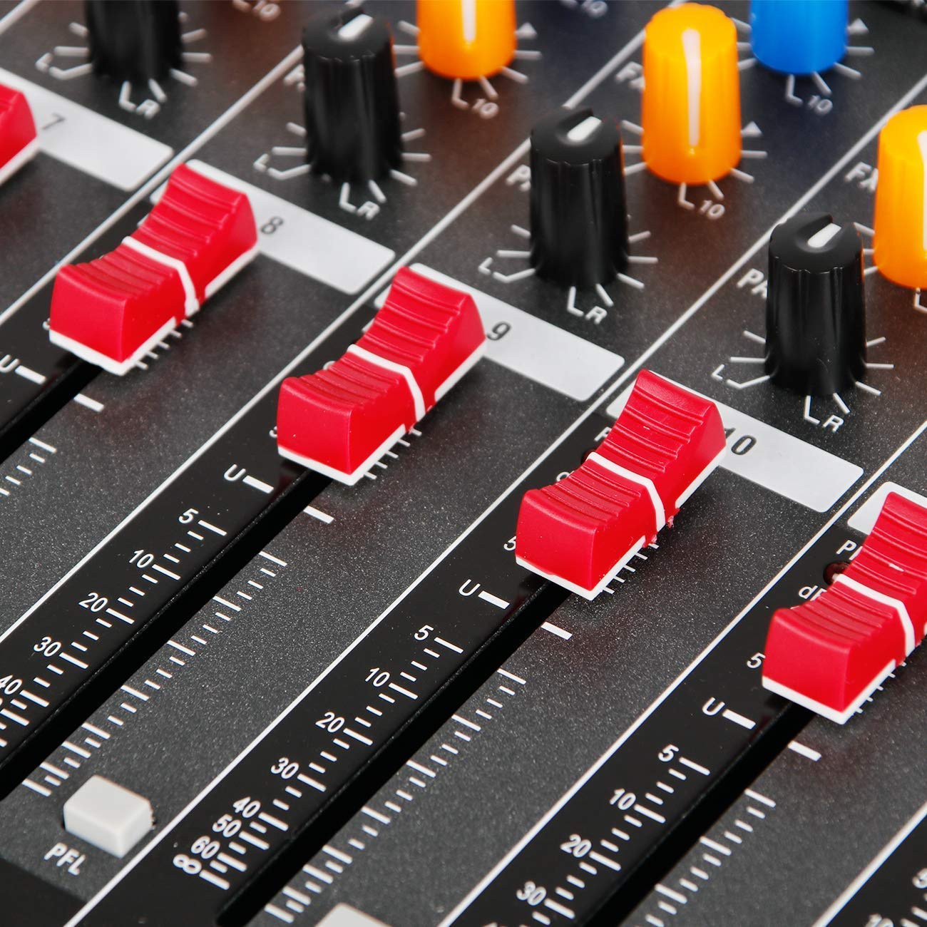 Depensheng DX12 12-Channel DJ Audio Mixer with USB Interface, XLR Mic Input, 48V Phantom Power & RCA I/O - Professional Studio Sound Controller for Computer Recording, Live Performances & Home Music Production