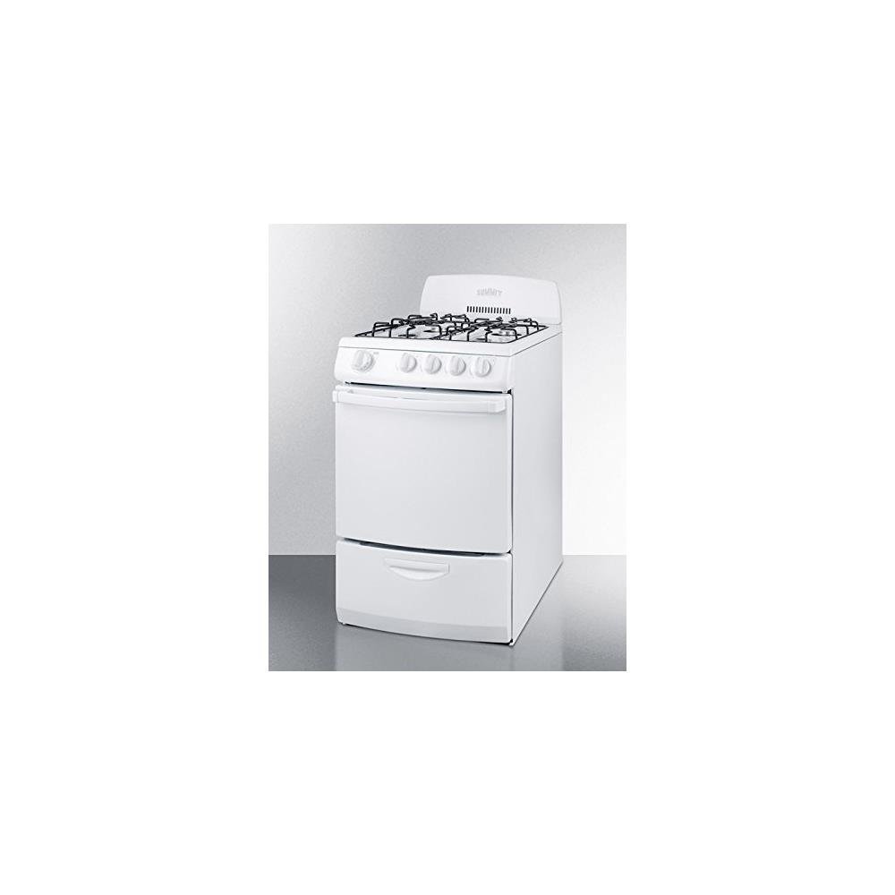 Summit RG200W 30-Inch White Gas Kitchen Range - Perfect for Home Cooking & Professional Chefs