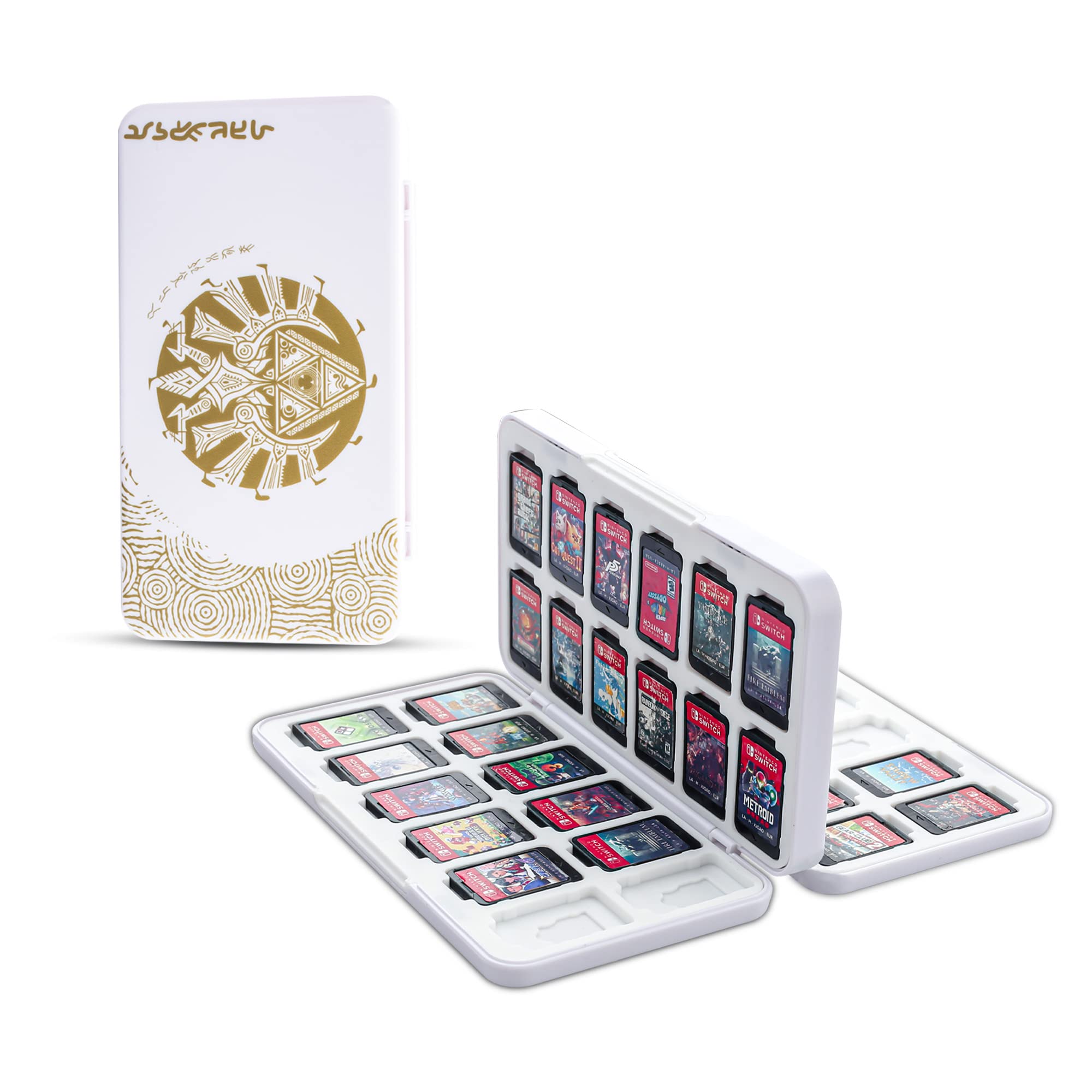 Premium Nintendo Switch Game Card Holder - 48 Game & 24 SD Card Slots Storage Case for Switch/OLED/Lite - Magnetic Design for Zelda: Tears of the Kingdom - Perfect for Travel & Game Organization