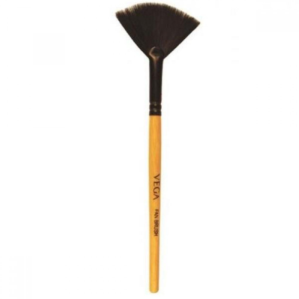 Vega Fan Brush EV-11 - 3 Pack Professional Makeup Brushes for Blending, Contouring & Highlighting - Perfect for Foundation, Powder & Cream Products