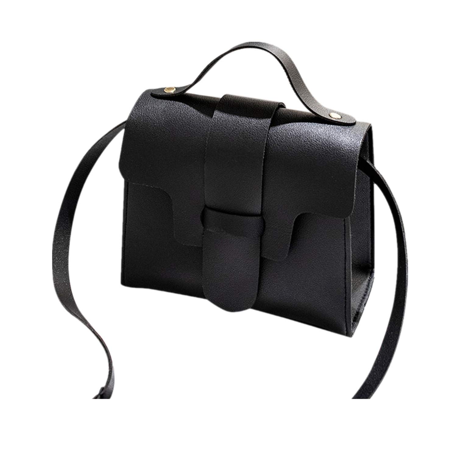 Stylish Women's Messenger Bag - Thelian Solid Crossbody Purse Shoulder Tote for Work, Travel & Daily Use | Free & Black
