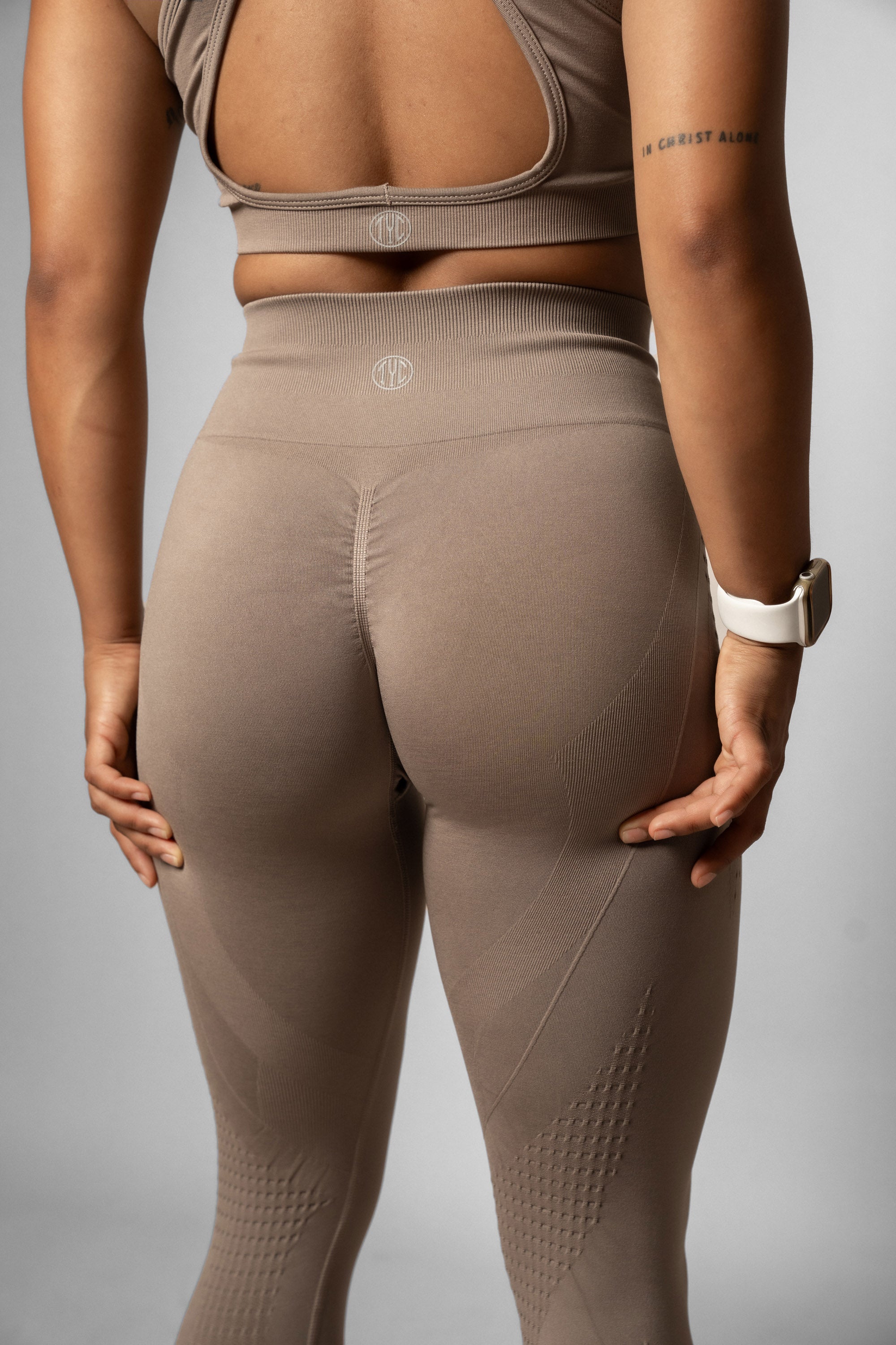Premium High-Waisted Neutral Tone Yoga Leggings for Women - Soft & Breathable Workout Pants for Gym, Running, Pilates & Lounge Wear