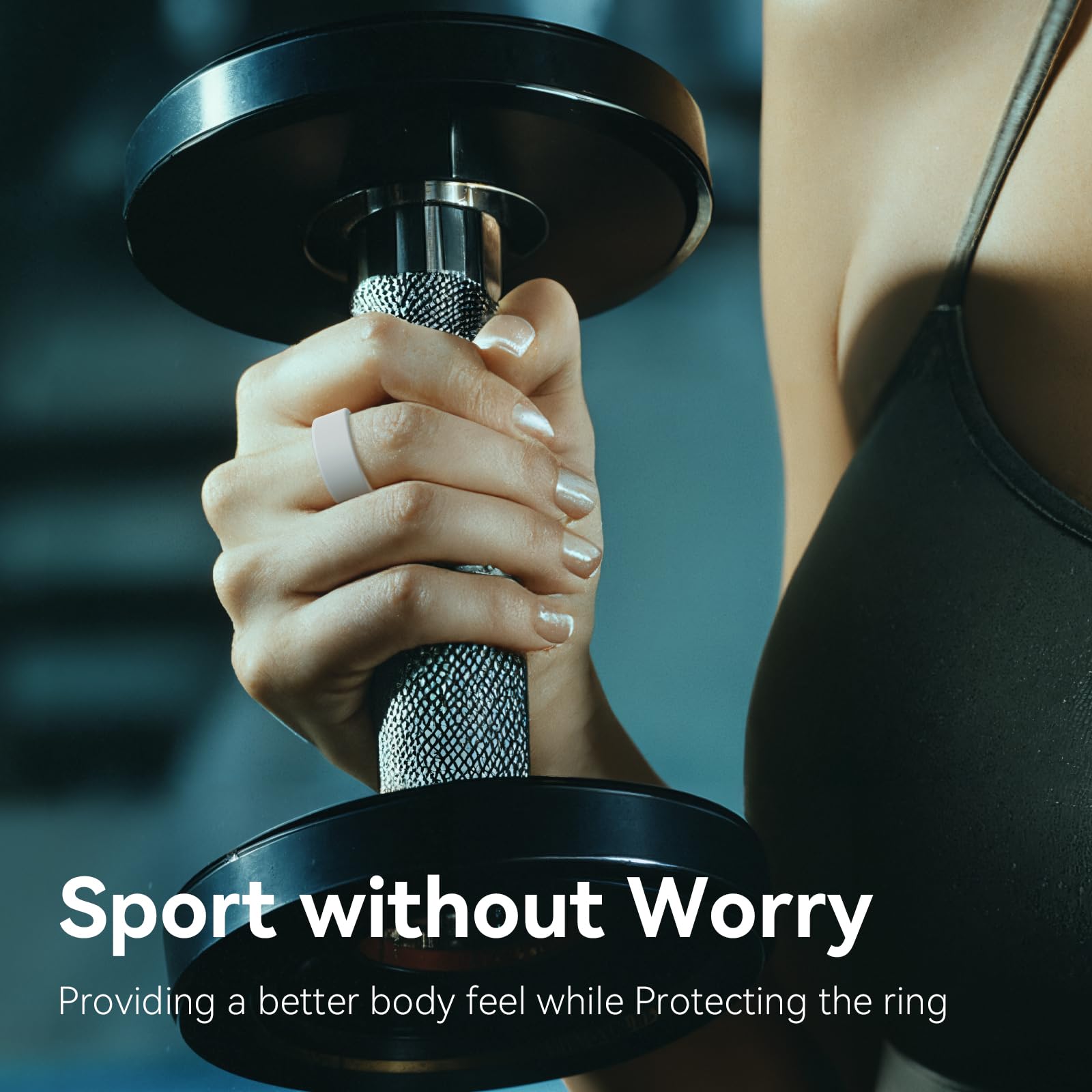 Oura Ring Gen 3 Silicone Protector Cover - 3 Pack Transparent White Elastic Case for Workouts & Sports | Compatible with Sizes 11/12/13 | Durable Gym & Fitness Accessory