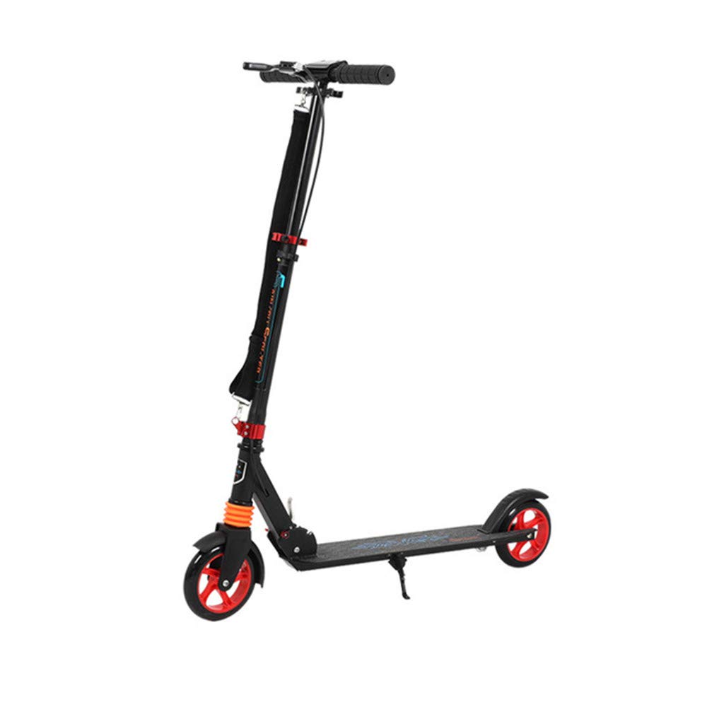 **Adult & Teen Kick Scooter with Shock Absorbers & Handbrake - Adjustable T-Bar, PU Non-Slip Wheels, Lightweight Design (265 lbs Max Load) - Perfect for Commuting, Urban Travel & Outdoor Fun**