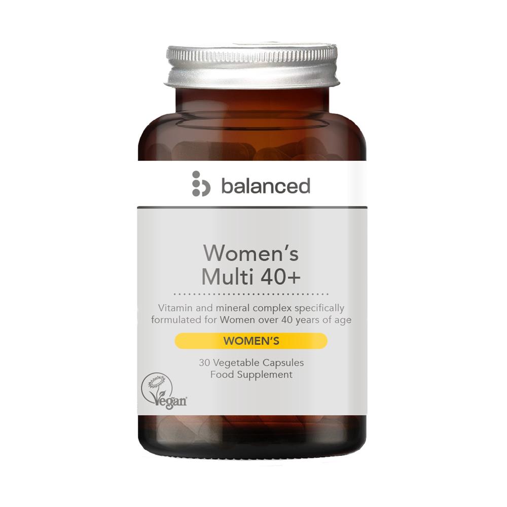 Balanced Women's 40+ Multivitamin Supplement - 30 Capsules for Energy, Immunity & Bone Health | Daily Vitamin Support for Active Women Over 40