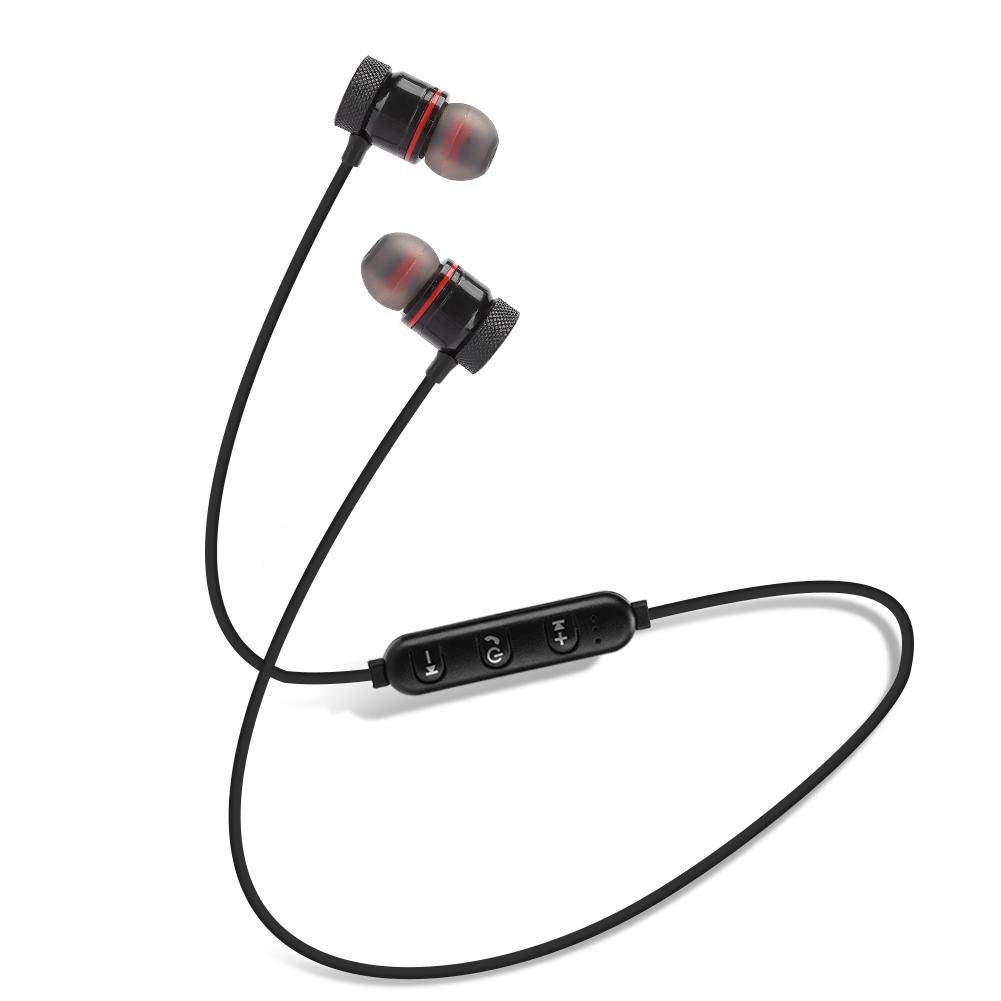 125 Bluetooth Headphones Wireless Neckband Earbuds with Mic - Sweatproof Sports Headset for Running, Gym & Workout - Comfortable In-Ear Design for Active Lifestyle (Black) - Perfect for Commuting, Travel & Outdoor Activities