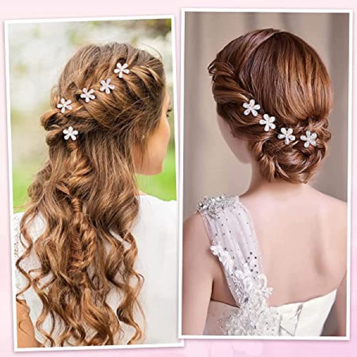 10-Piece Pearl Acrylic Resin Hair Clips Set - Handmade Fashion Hair Barrettes & Bobby Pins for Women & Girls (Metal/Plastic) - Perfect for Parties, Weddings & Daily Styling