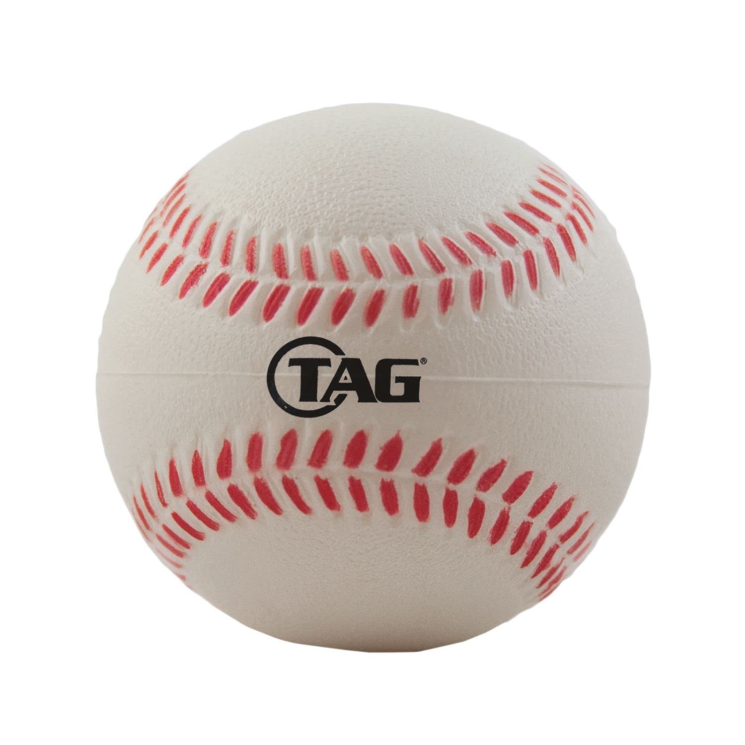 Premium TAG Sponge Baseballs with Red Seam - 1 Dozen (12 Pack) for Training, Practice, and Backyard Games | Soft & Durable Practice Baseballs for Kids and Adults