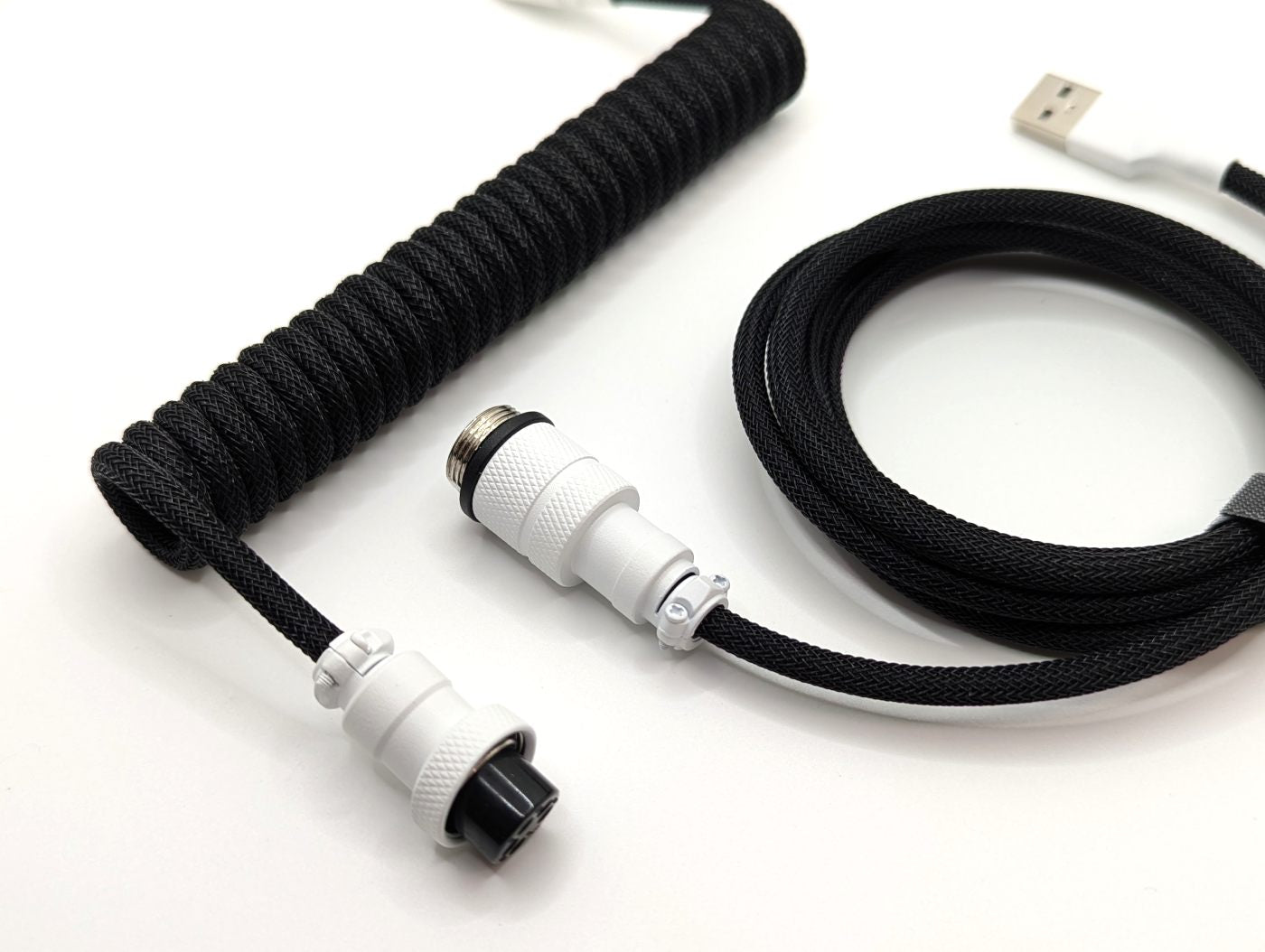 Premium Coiled Keyboard Cable for Mechanical Keyboards | Panda Design | USB A to C | Durable & Flexible | Perfect for Gaming, Typing & Office Setup