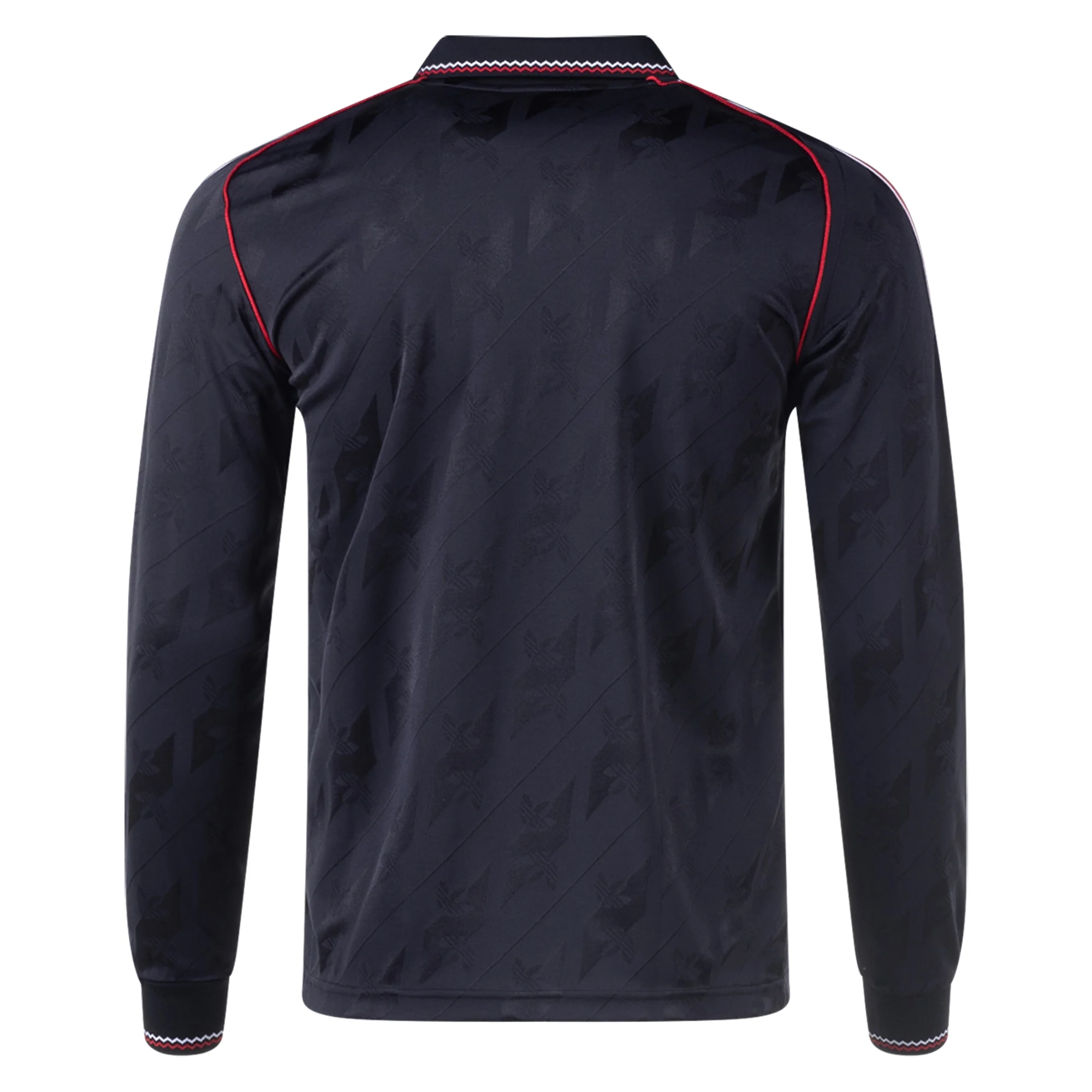 Adidas Manchester United Lifestyler Long Sleeve Jersey 24/25 - Black/Red Soccer Shirt for Men - Perfect for Match Day, Training & Casual Wear