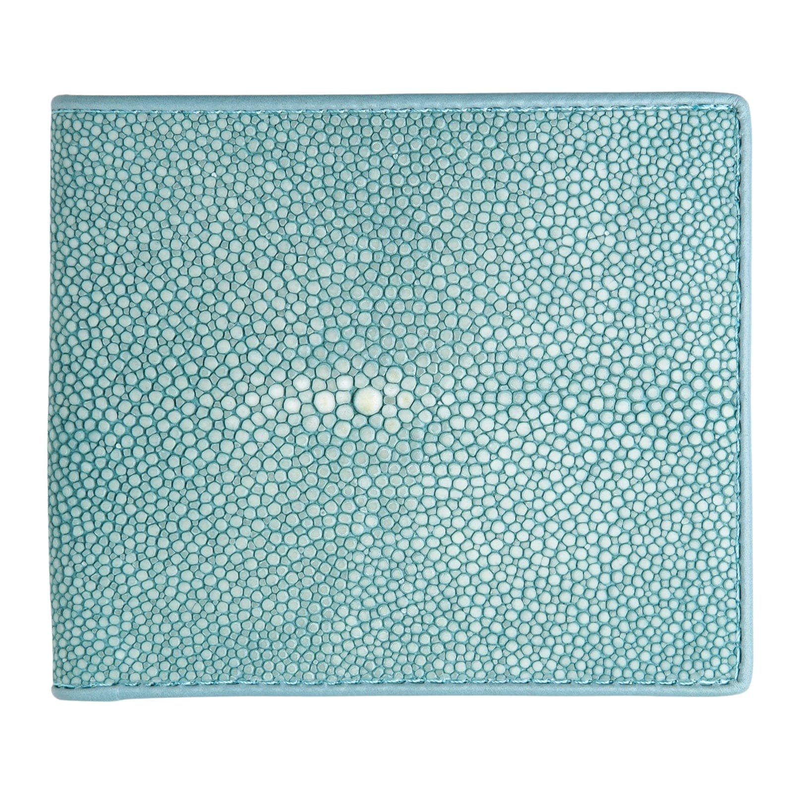 Authentic Blue Turquoise Stingray Leather Wallet for Men & Women | Handmade Exotic Skin Billfold | Perfect Gift for Travel & Everyday Use