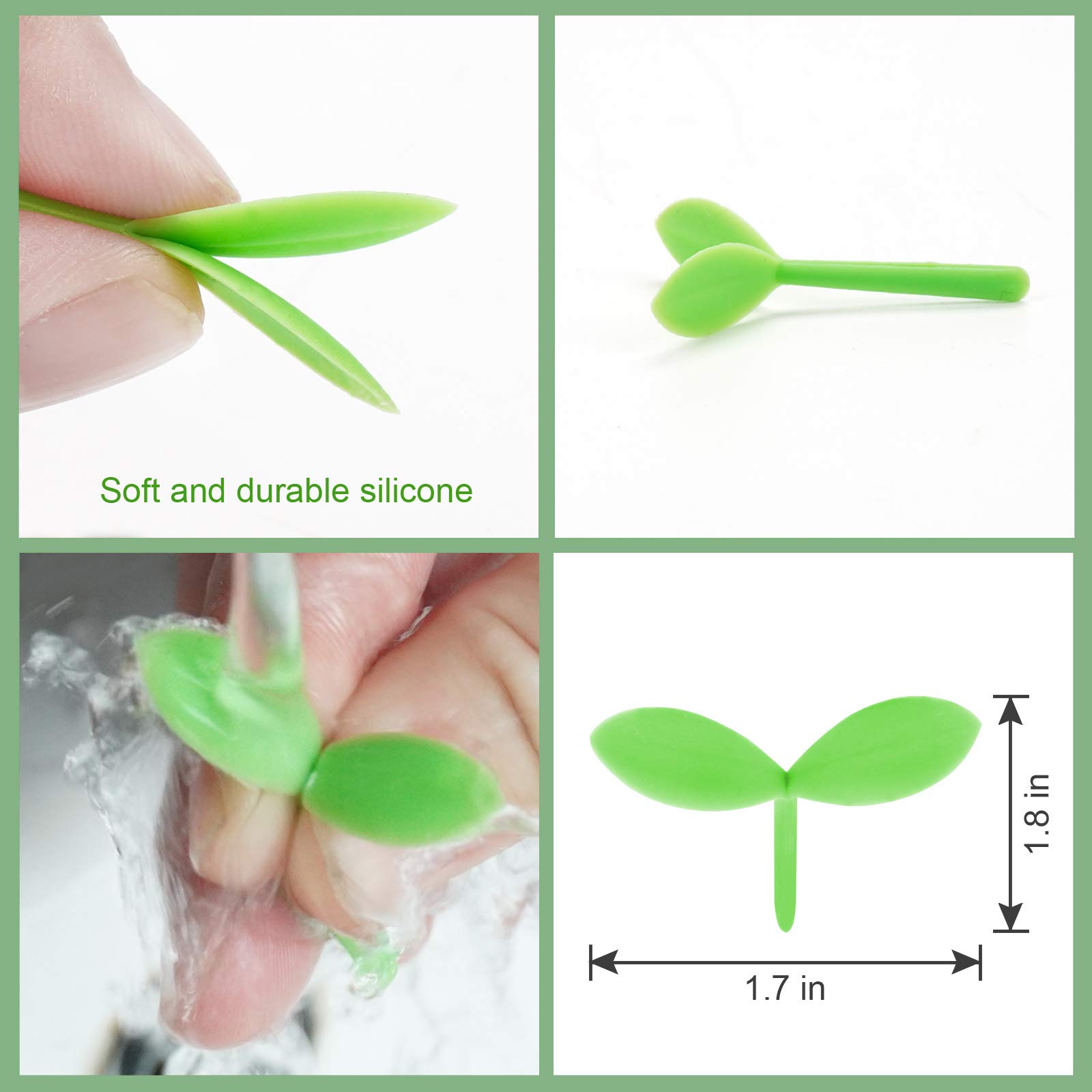 YKING Sprout Little Green Bookmarks - Set of 8 Silicone Grass Buds for Books, Creative Reading Accessories, Perfect Gift for Book Lovers - Great for Novels, Textbooks, Journals & Reading Motivation