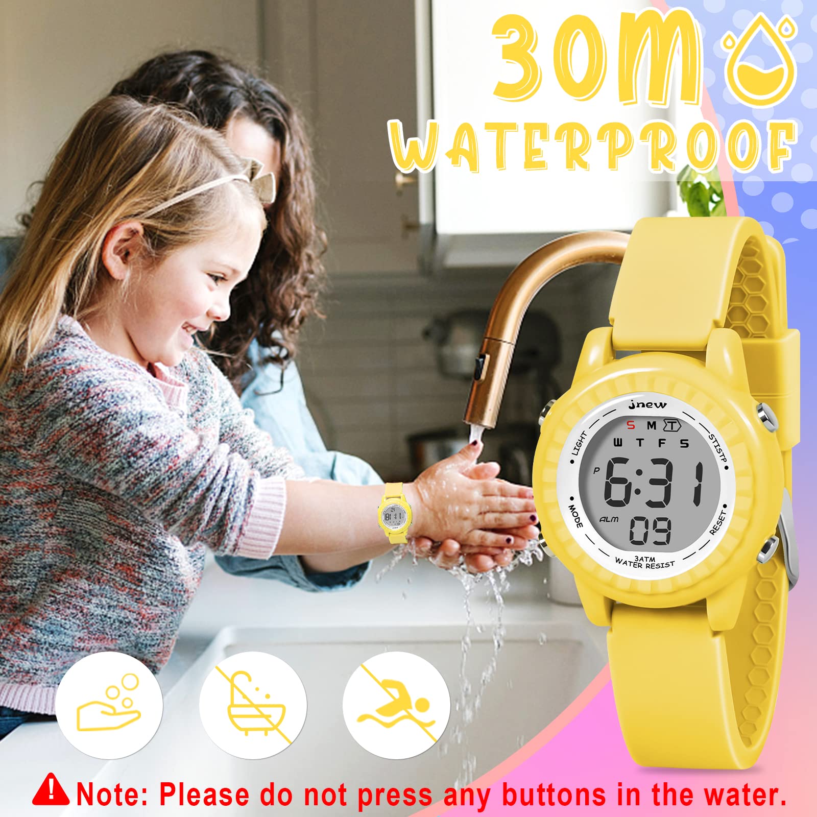 SUPZOE Kids Watches for Boys & Girls Ages 3-9 - Waterproof Unicorn Digital Watch with LED Light - Perfect Birthday & Christmas Gift for 3-8 Year Olds - Ideal for School, Playtime & Outdoor Activities