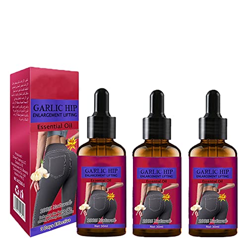 ZMYO 30ml Butt Enhancement Essential Oil - Natural Hip Lift & Firming Massage Cream for Bigger Rounder Buttocks | Garlic Infused Formula for Booty Enlargement | Use for Home Spa, Body Contouring & Confidence Boosting