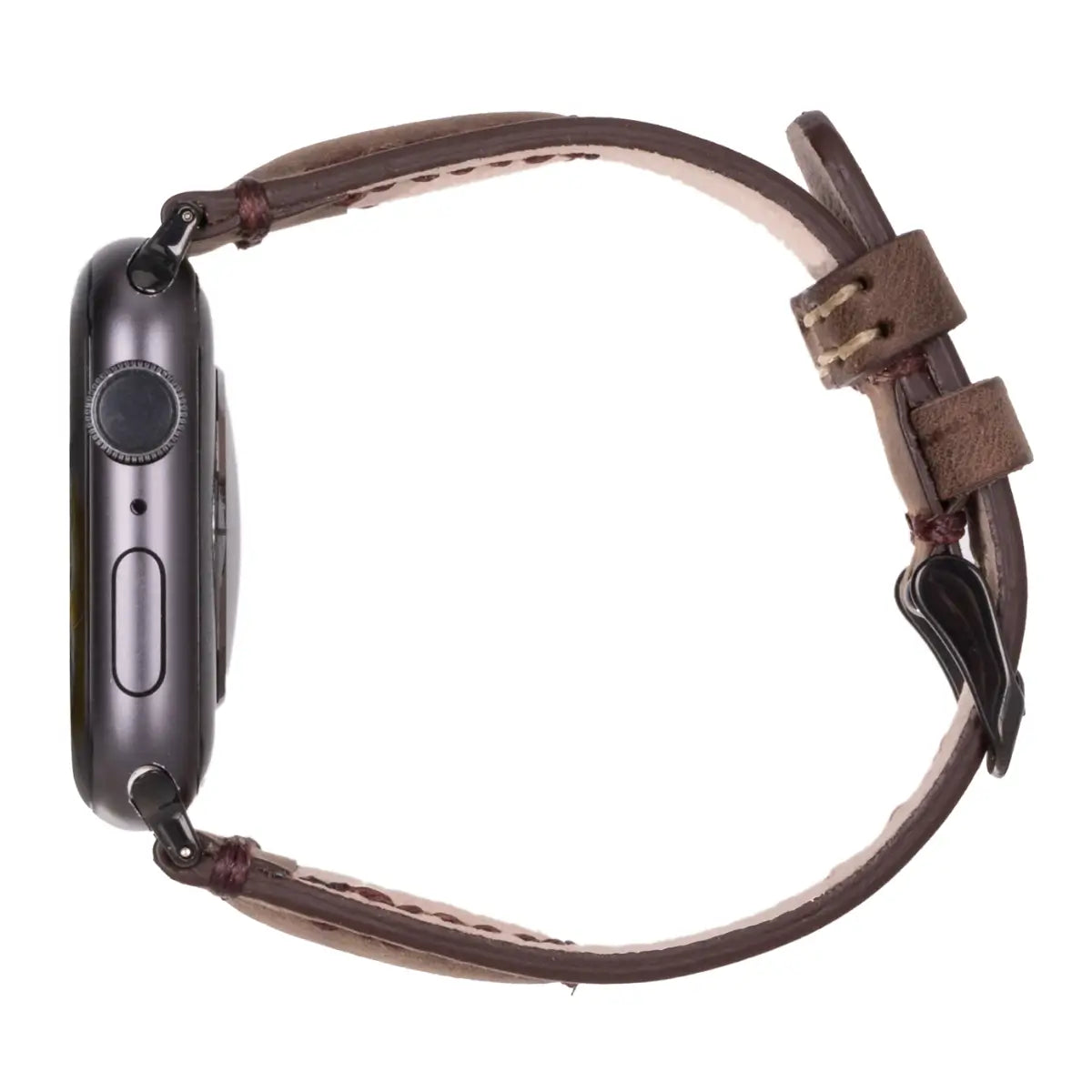 Premium Dark Brown Leather Sport Band for Apple Watch - Avila Series - Durable & Comfortable for Workouts, Running & Everyday Wear