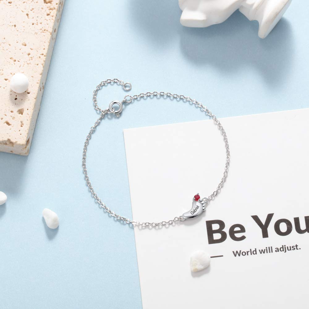 **Personalized Mother's Bracelet with Birthstone - Custom Name Jewelry for Mom, Grandma & New Moms | Thoughtful Mother's Day Gift for Women | Perfect for Birthdays, Anniversaries & Special Occasions**
