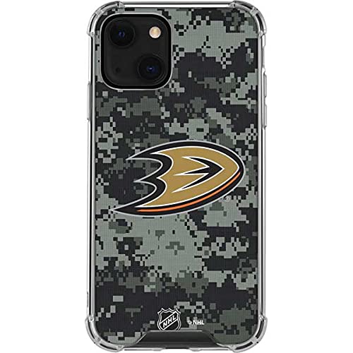 Skinit Clear iPhone 13 Phone Case with Officially Licensed NHL Anaheim Ducks Camo Design - Durable Protection & Stylish Cover for Everyday Use, Sports Events & Fan Gifts