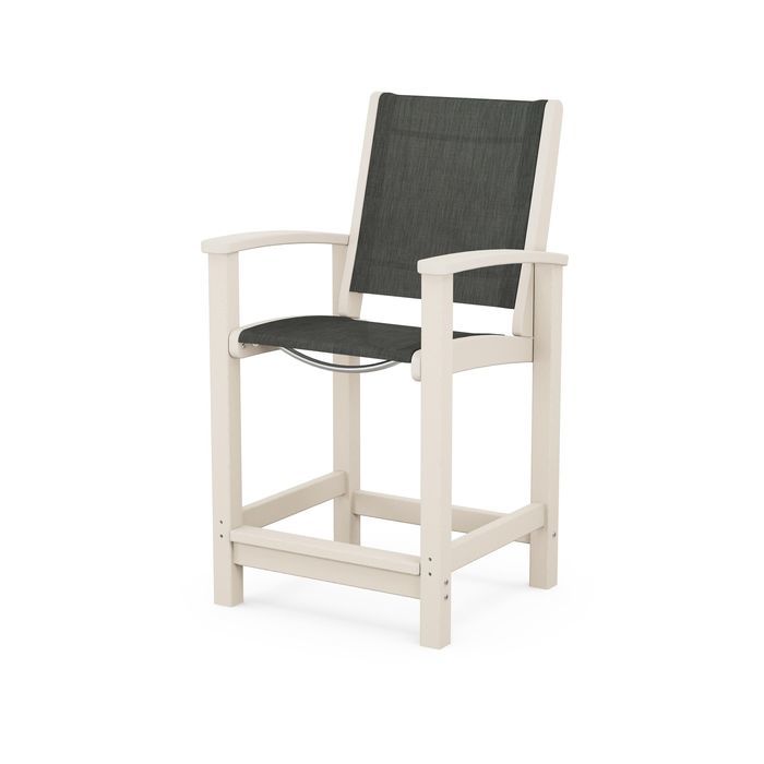 POLYWOOD Coastal Counter Chair - Durable Outdoor Bar Stool for Patio, Deck & Poolside - Weather-Resistant & Low Maintenance