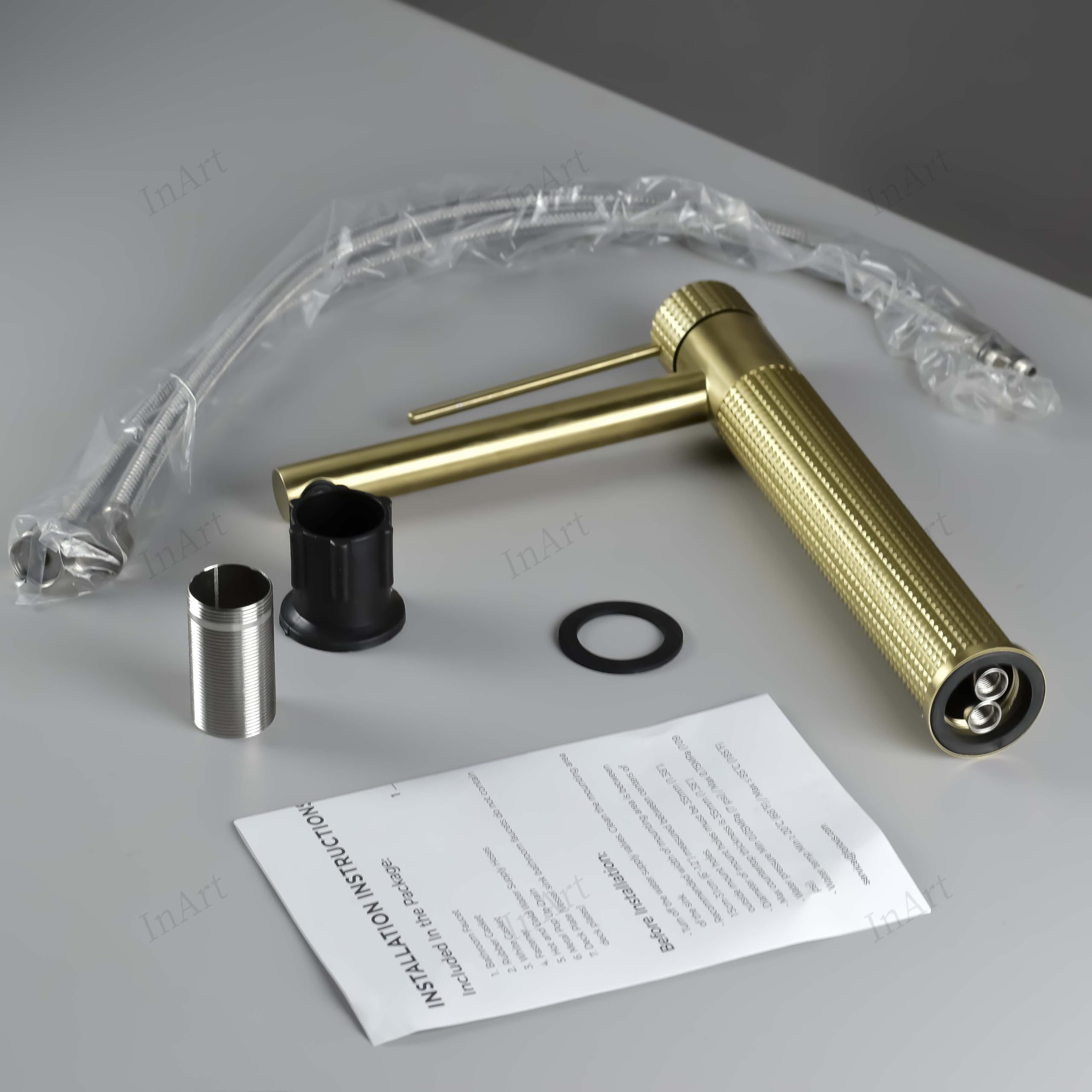 InArt Single Lever Bathroom Sink Faucet - 12