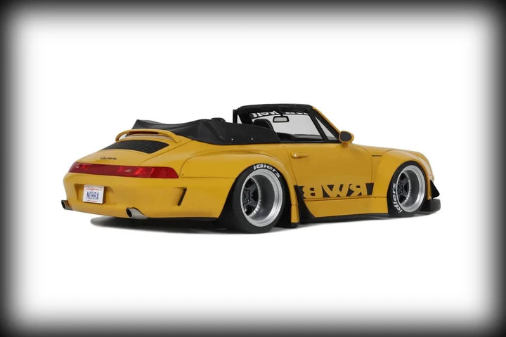 GT Spirit 1:18 Scale Porsche RWB Nohra 2023 Diecast Model Car - Yellow Limited Edition Collectible for Display & Racing Enthusiasts