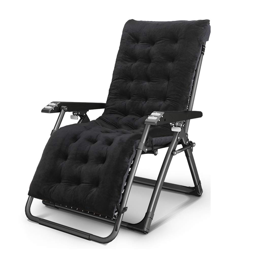 Premium Zero Gravity Recliner Chair - Adjustable Outdoor Lounge Chair with Cotton Padded Cushion for Patio, Garden, Poolside & Indoor Use (Black) - All-Season Comfort for Relaxation & Sunbathing