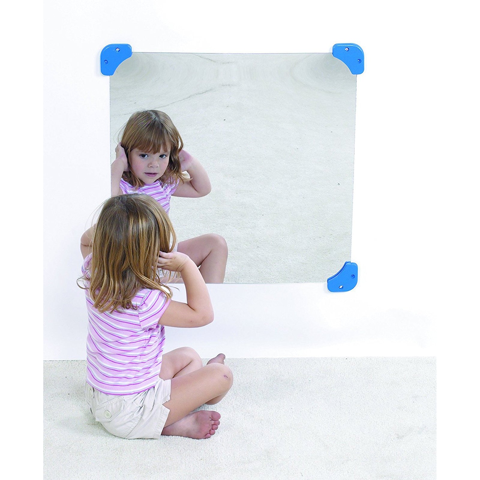 Children's Factory 24 Square Mirror - Safe Interactive Play Mirror for Toddlers & Kids | Perfect for Daycare, Preschool & Home Playrooms