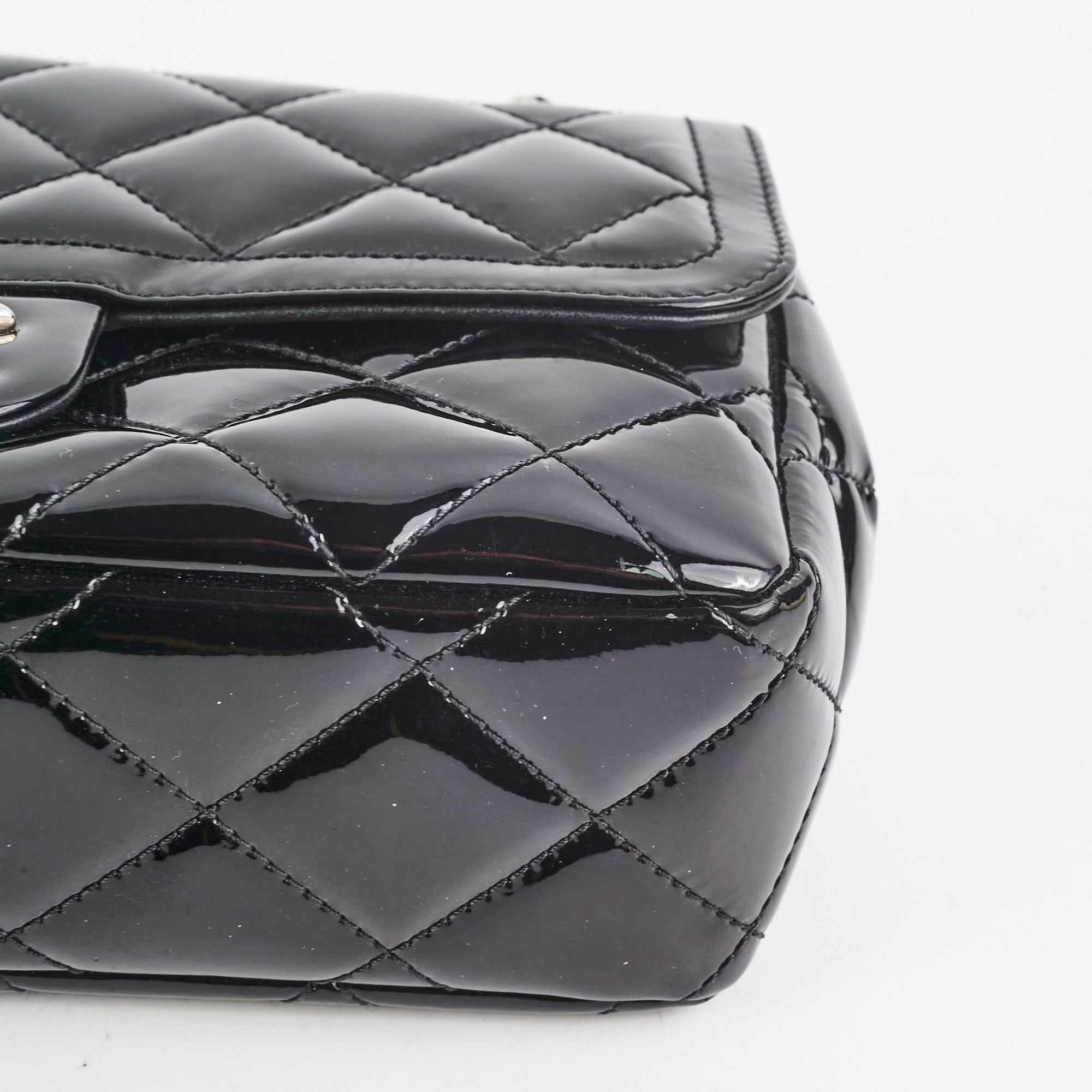 Chanel Patent Leather Seasonal Flap Bag Black - Luxury Designer Handbag for Women, Perfect for Evening Parties & Special Occasions